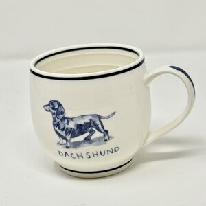 Anthropologie Molly Hatch Dachshund Dog Coffee Mug Limited Edition Rare